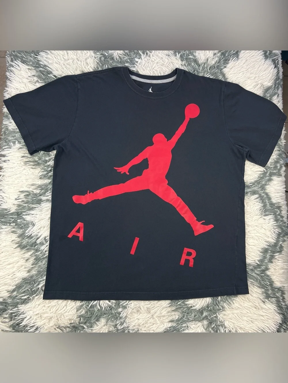 Jordan Jumpman Air Men’s Black Red Logo T-shirt Size XXL